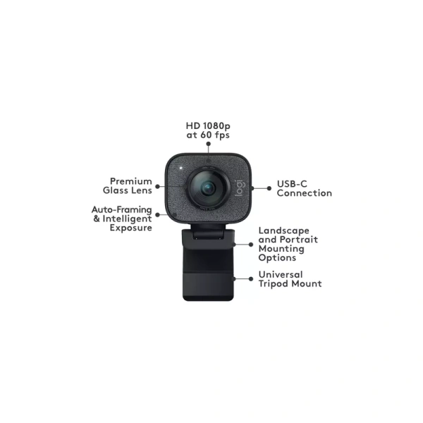Logitech Streamcam Plus Cámara Web Full Hd 1080p Con Trípode - Imagen 2