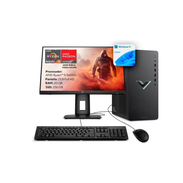 Pc Gamer Hp Victus Tg02 Ryzen 5 5600g 8gb Ram 256gb 1tb Fhd