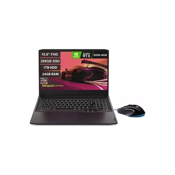 Portátil Lenovo Ryzen 5 5600h 24gb 256gb+1tb Rtx3050 15.6